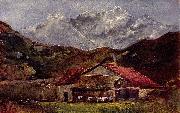 Gustave Courbet Die Berghutte painting